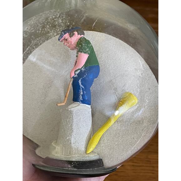 Glass Eye Studio Golf Ball Tees Putting Markers Sand Trap Large 5" Globe ~Gift - Picture 3 of 6